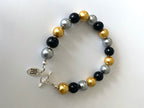 Black Gold & Gray Pearl Bracelet
