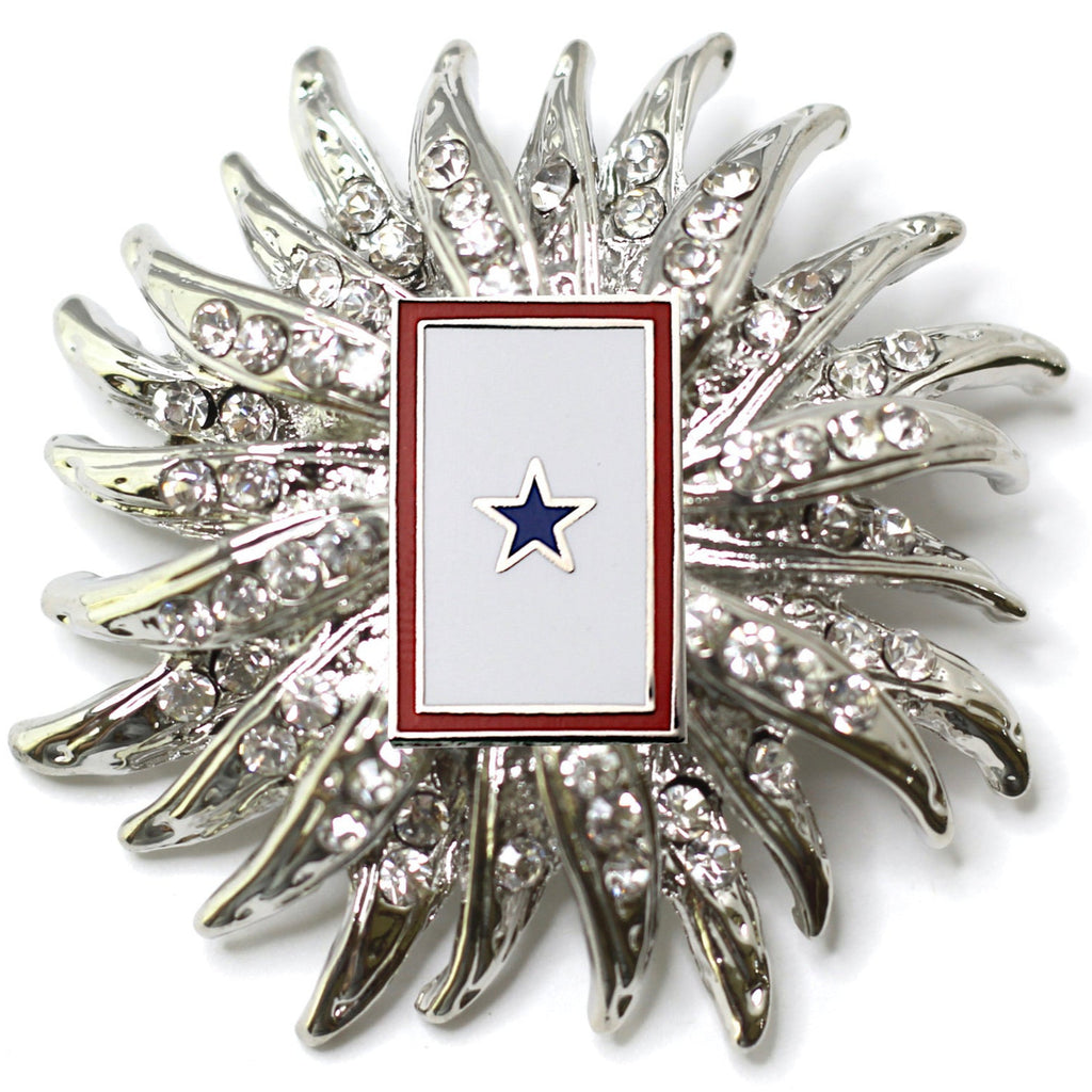 Blue Star Banner Brooch 15N