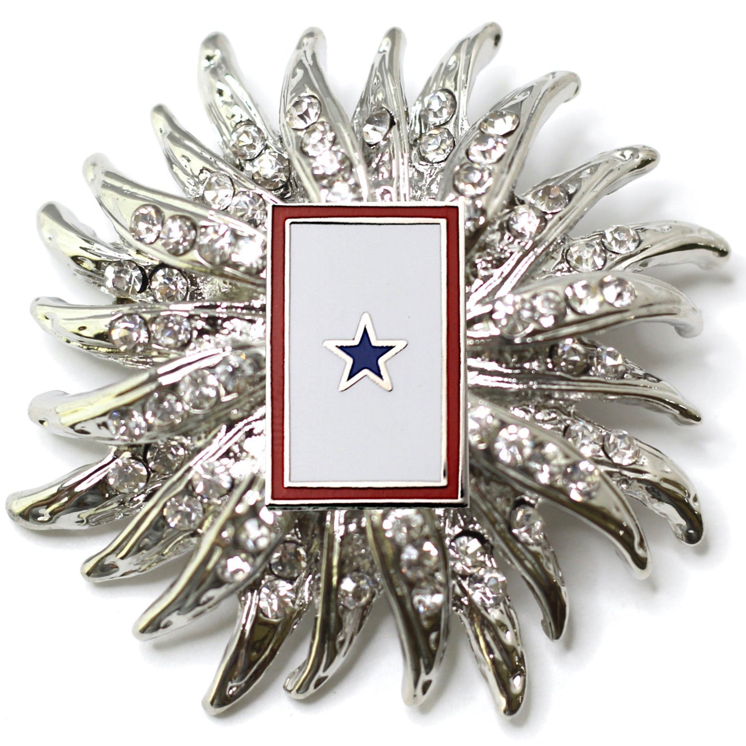 Blue Star Banner Brooch 15N