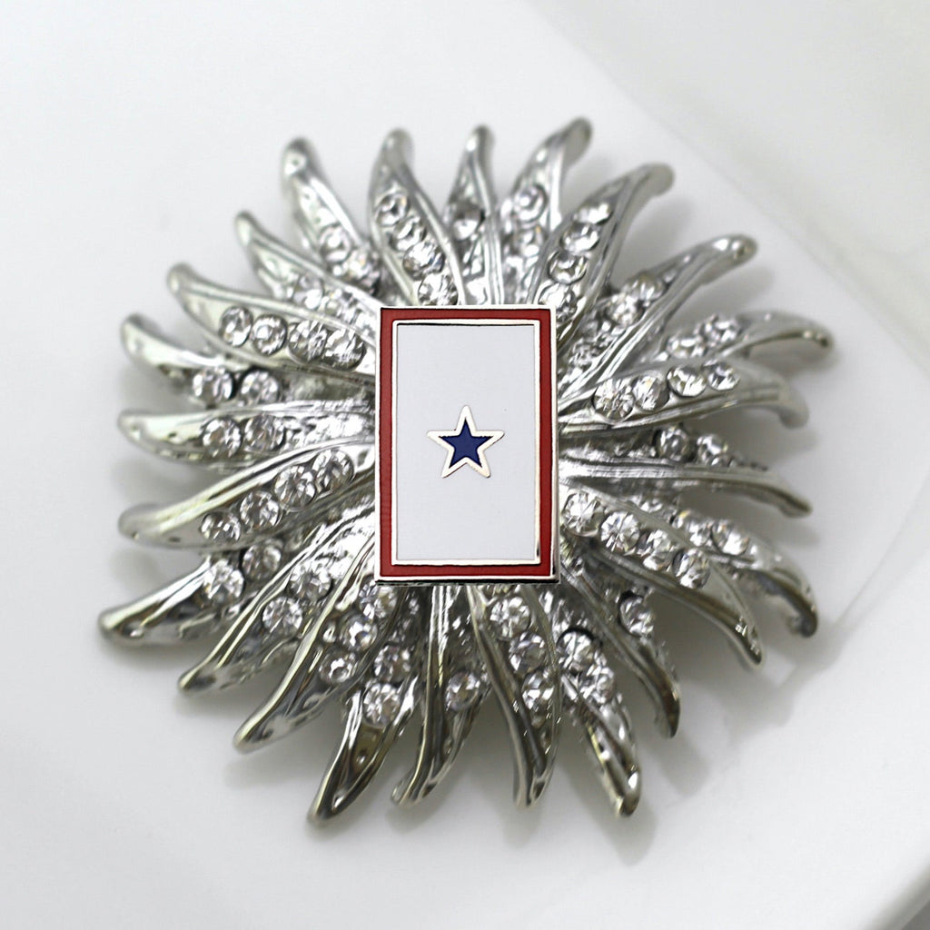 Blue Star Banner Brooch 15N