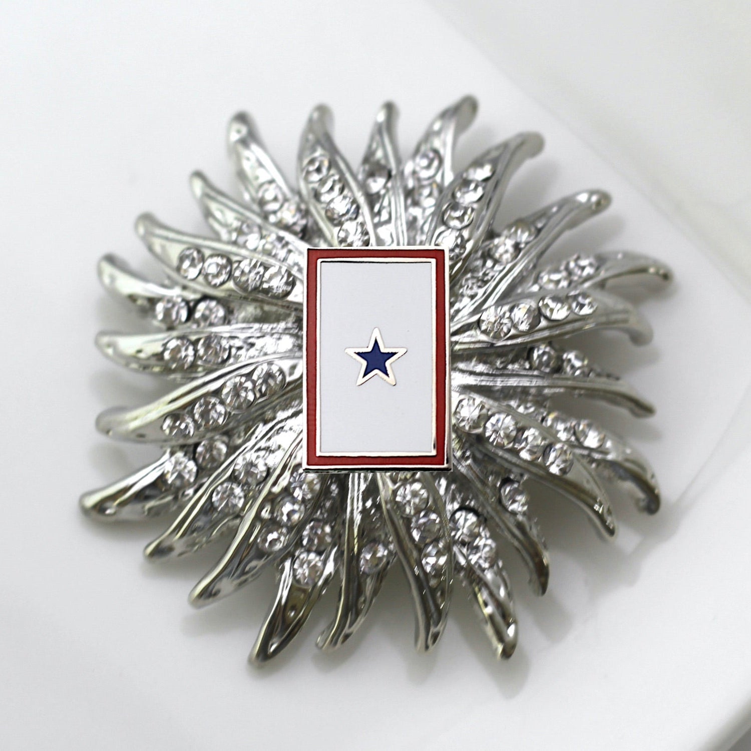 Blue Star Banner Brooch 15N