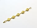 Military Button Small Linked Bracelet in Gold
