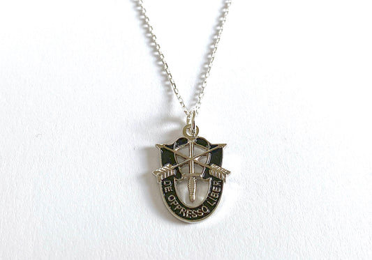 US Army Special Forces 'De Oppresso Liber' (DOL) Charm Necklace