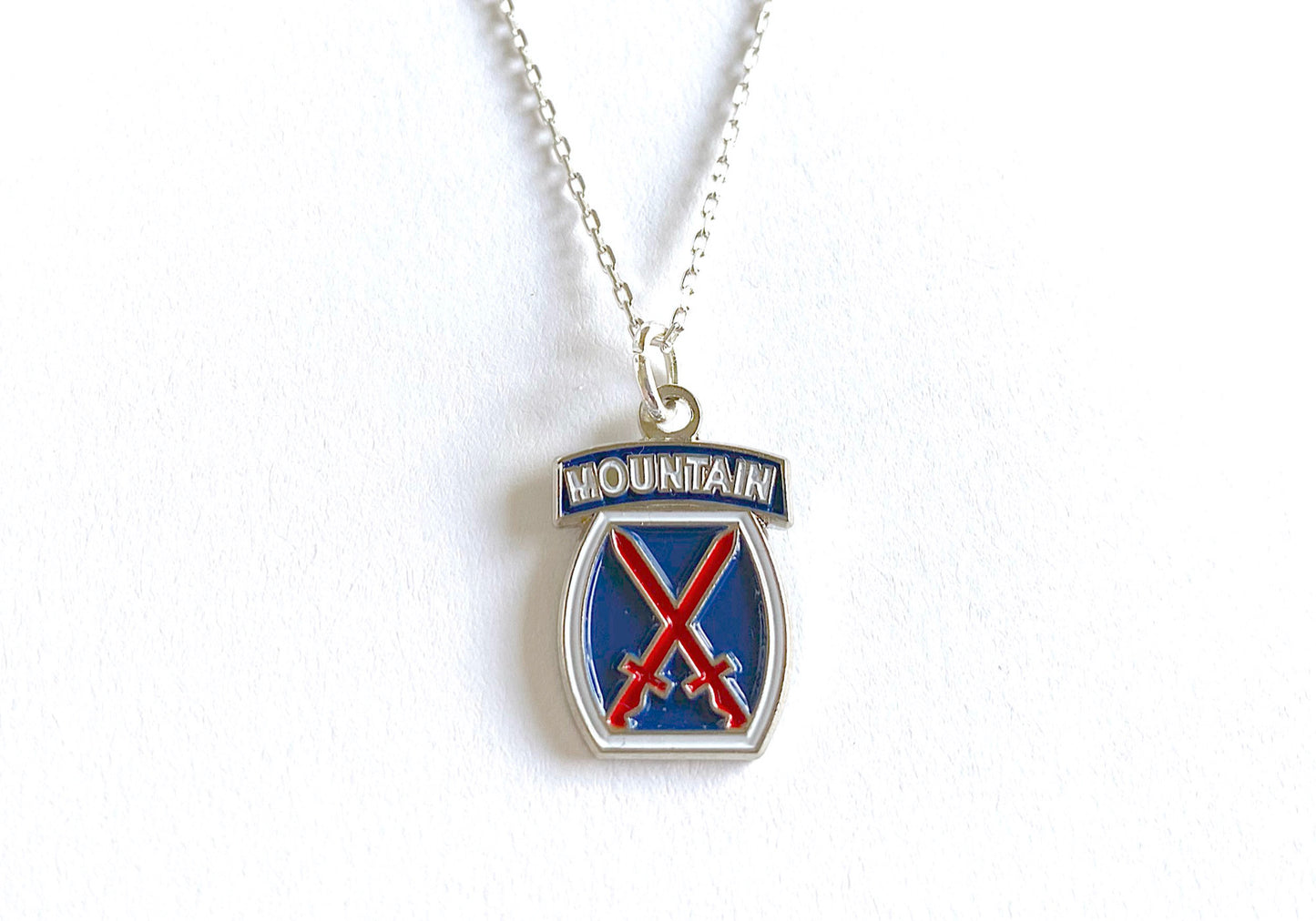 10th Mountain Division Charm Necklace
