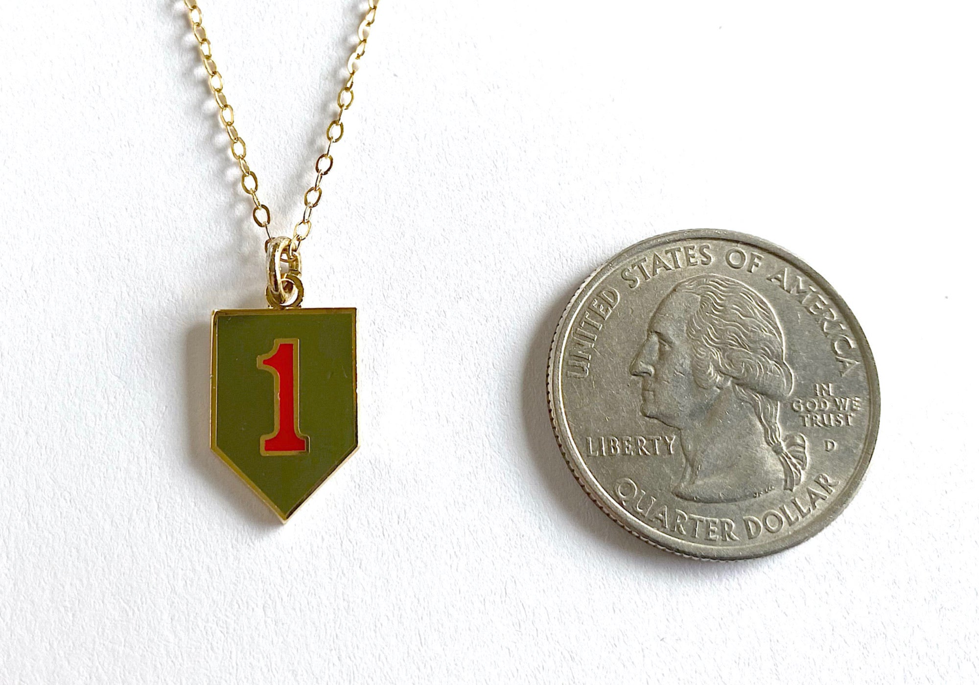 1st Infantry Division Charm Necklace