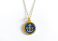 Navy Charm Necklace