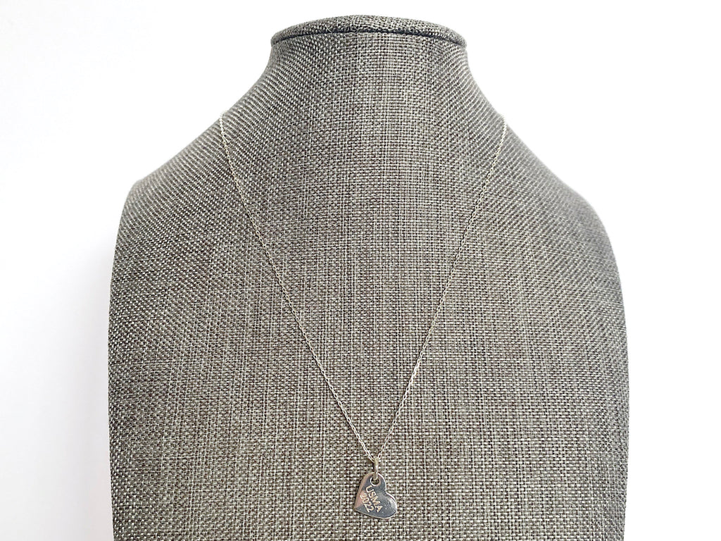USMA Class of 2022 Silver Heart Charm Necklace BR525