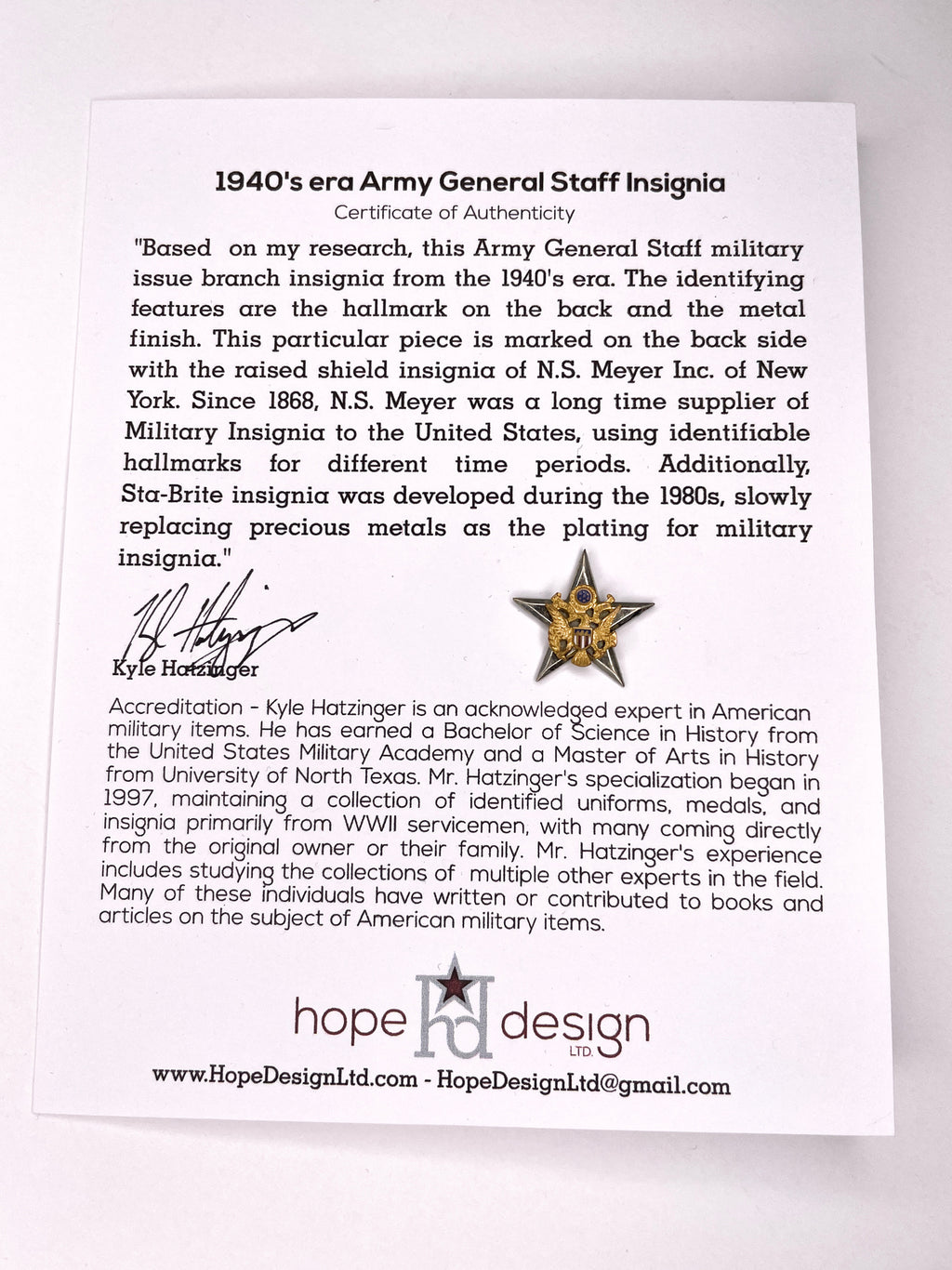 Vintage WWII U.S. Army Insignia Gift Set
