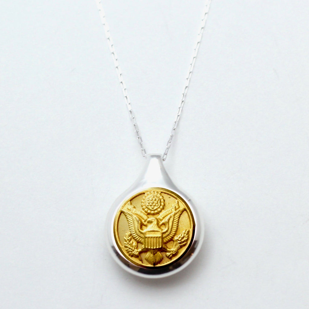 Legacy Collection | Button Sleek Silver Necklace
