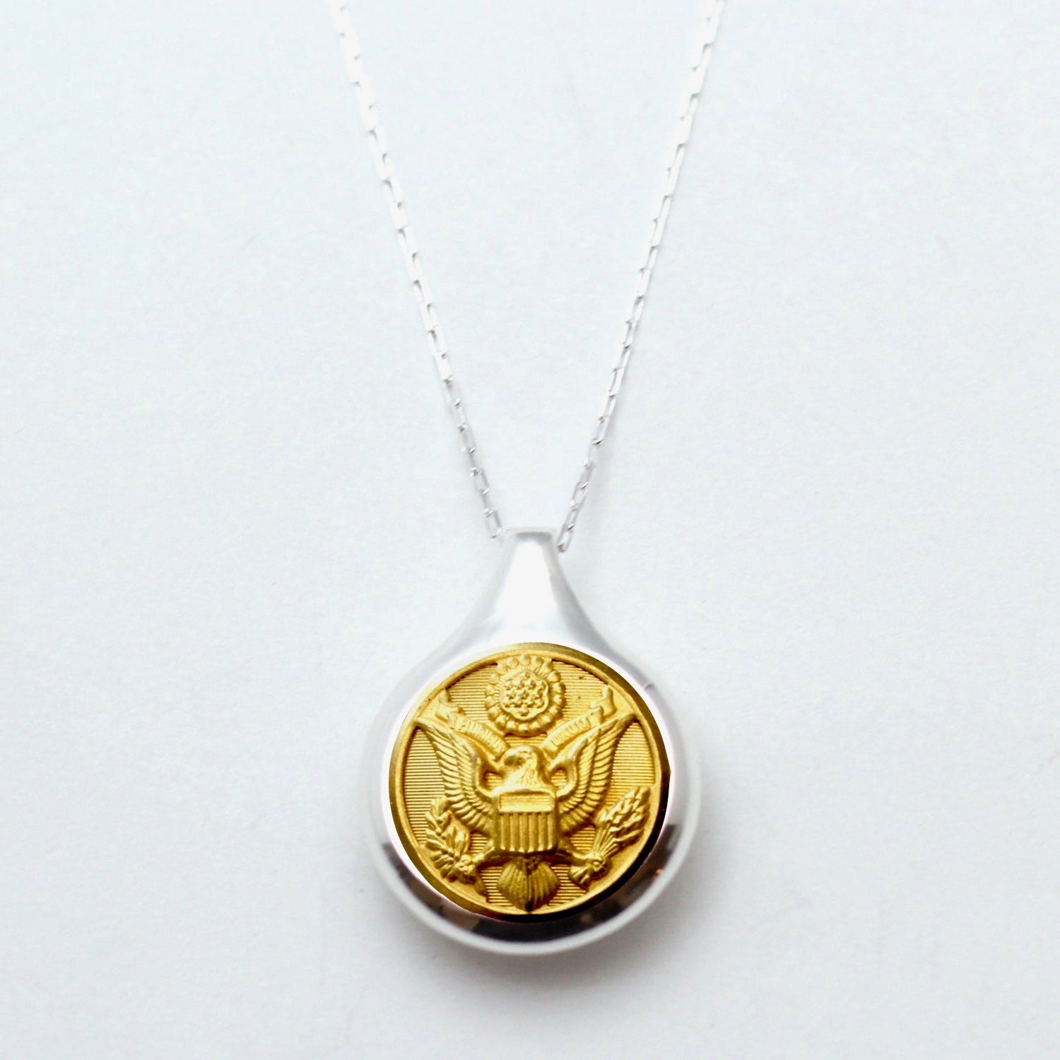 Legacy Collection | Button Sleek Silver Necklace