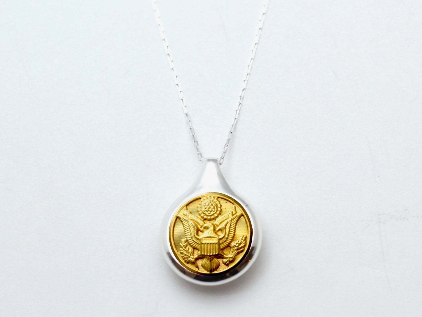 Legacy Collection | Button Sleek Silver Necklace