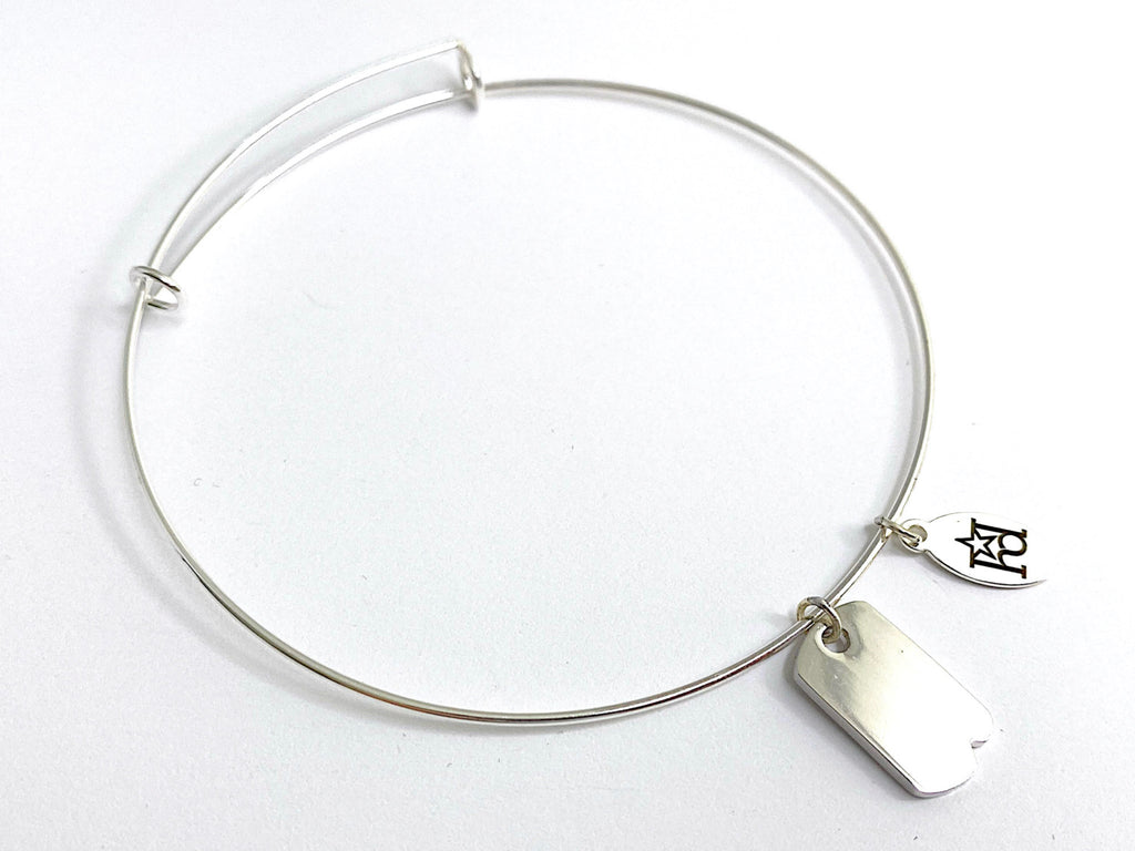 Limited Edition Military Dog Tag Memory Wire Bracelet