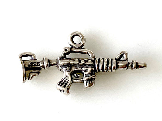 Jewelry Bar | Automatic Rifle Sterling Silver Charm