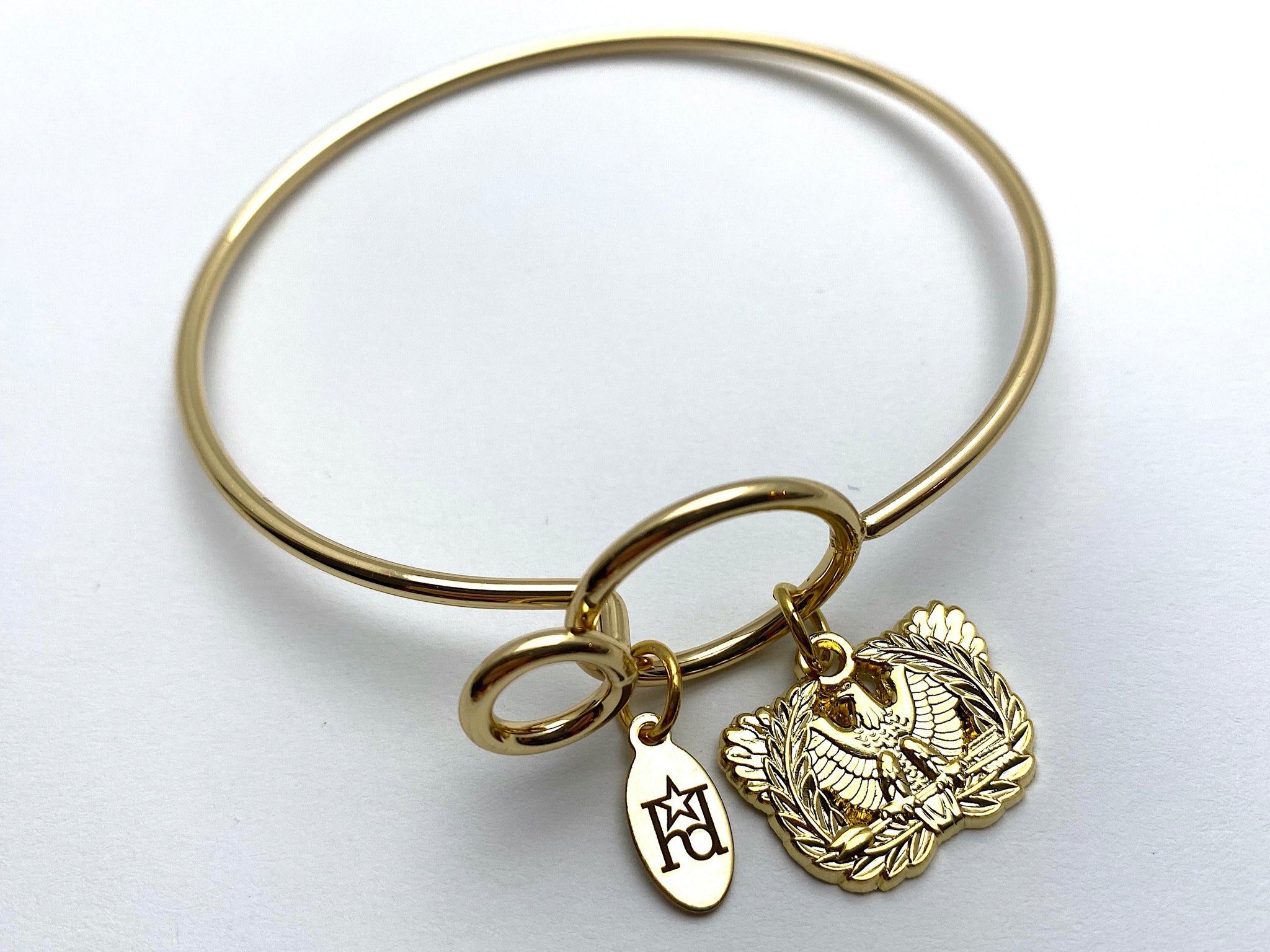 Army Warrant Officer Memory Wire Bracelet
