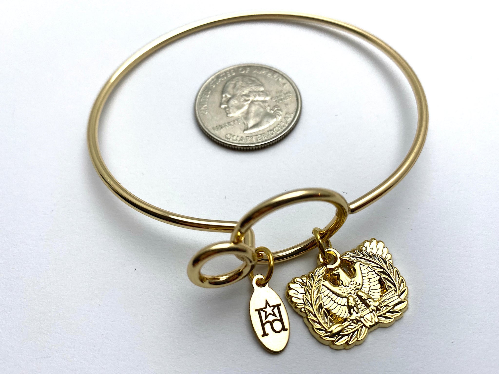 Army Warrant Officer Memory Wire Bracelet