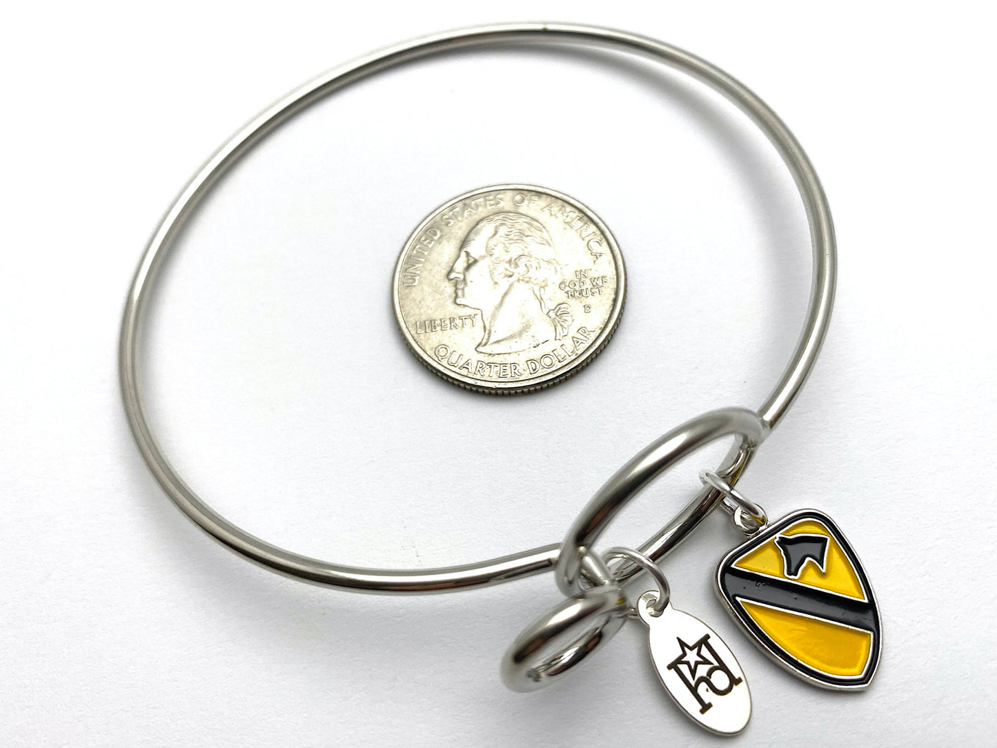 1st Cavalry Division Memory Wire Bracelet