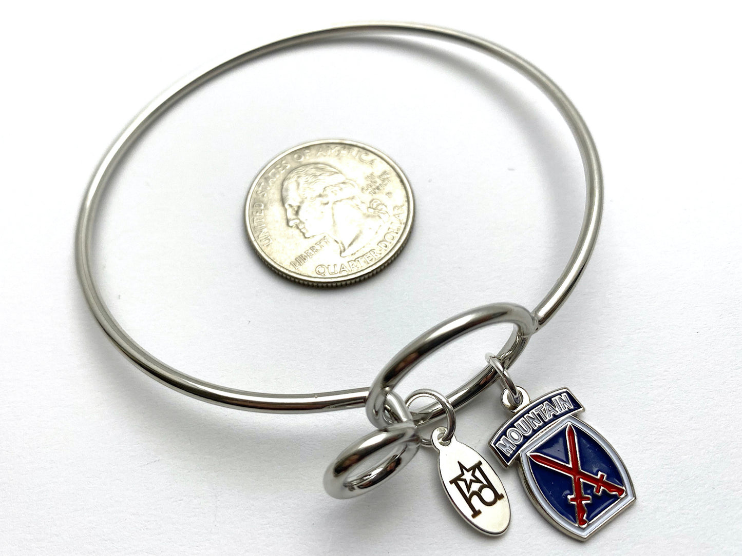 10th Mountain Division Memory Wire Bracelet