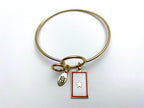 Gold Star Banner Memory Wire Bracelet