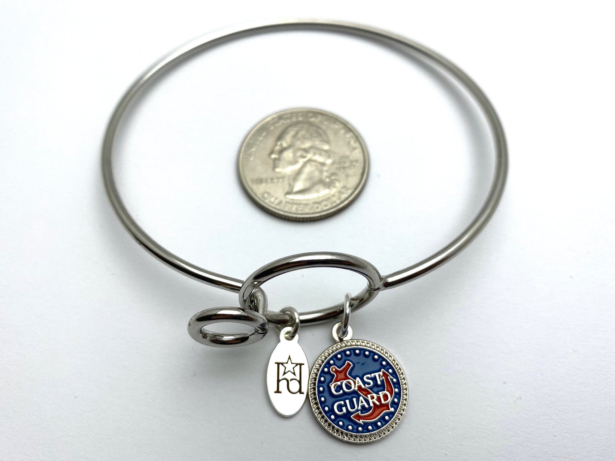 Coast Guard Memory Wire Bracelet
