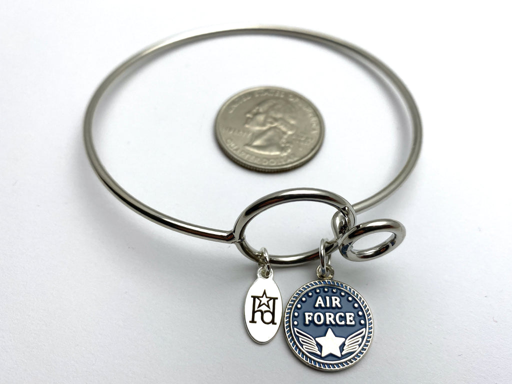 Air Force Memory Wire Bracelet