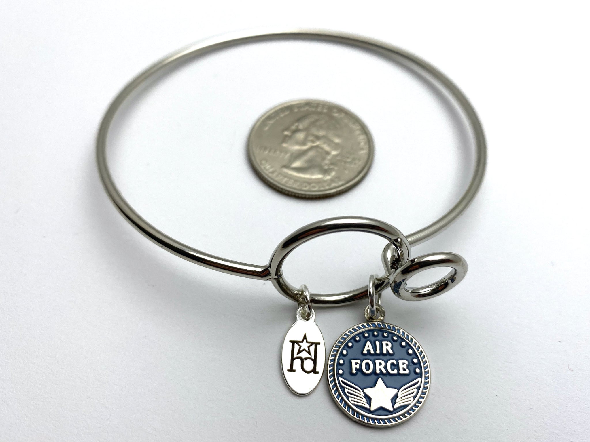 Air Force Memory Wire Bracelet