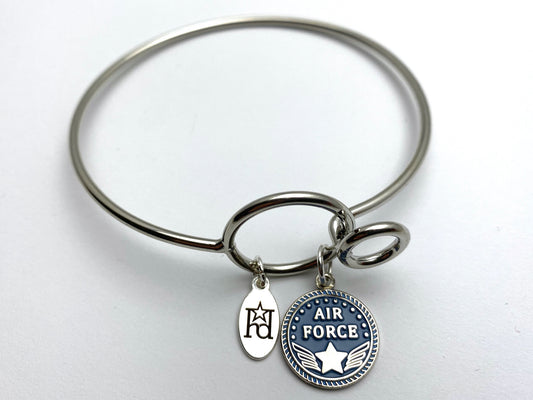 Air Force Memory Wire Bracelet