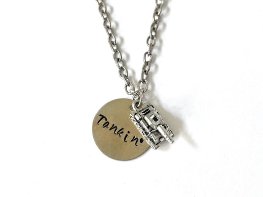 Tankin' Hand-stamped Necklace