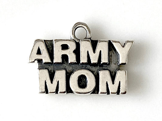 Jewelry Bar | Army Mom Sterling Silver Charm