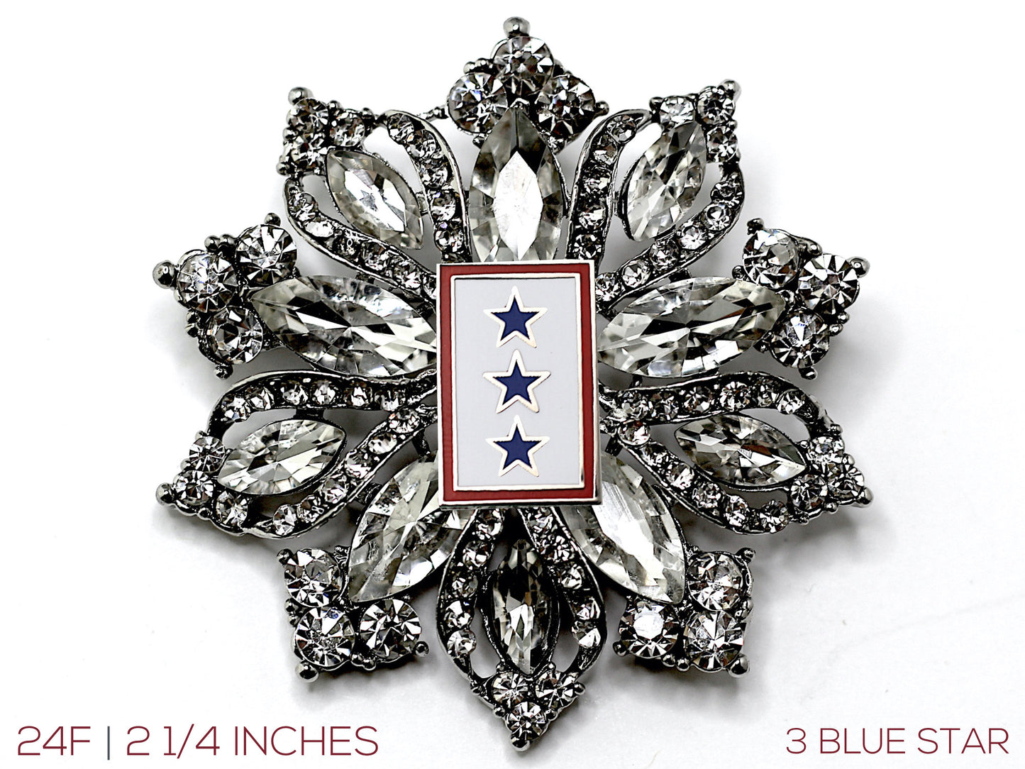 Blue Star Banner Brooch 24F