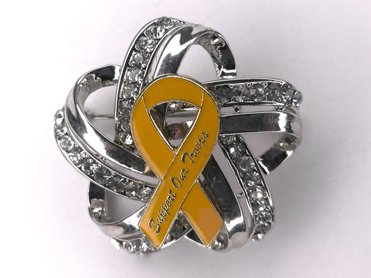Yellow Ribbon One of a Kind Brooch BR972