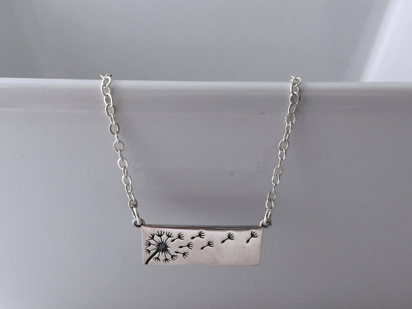 Dandelion Sterling Silver Pendant Necklace
