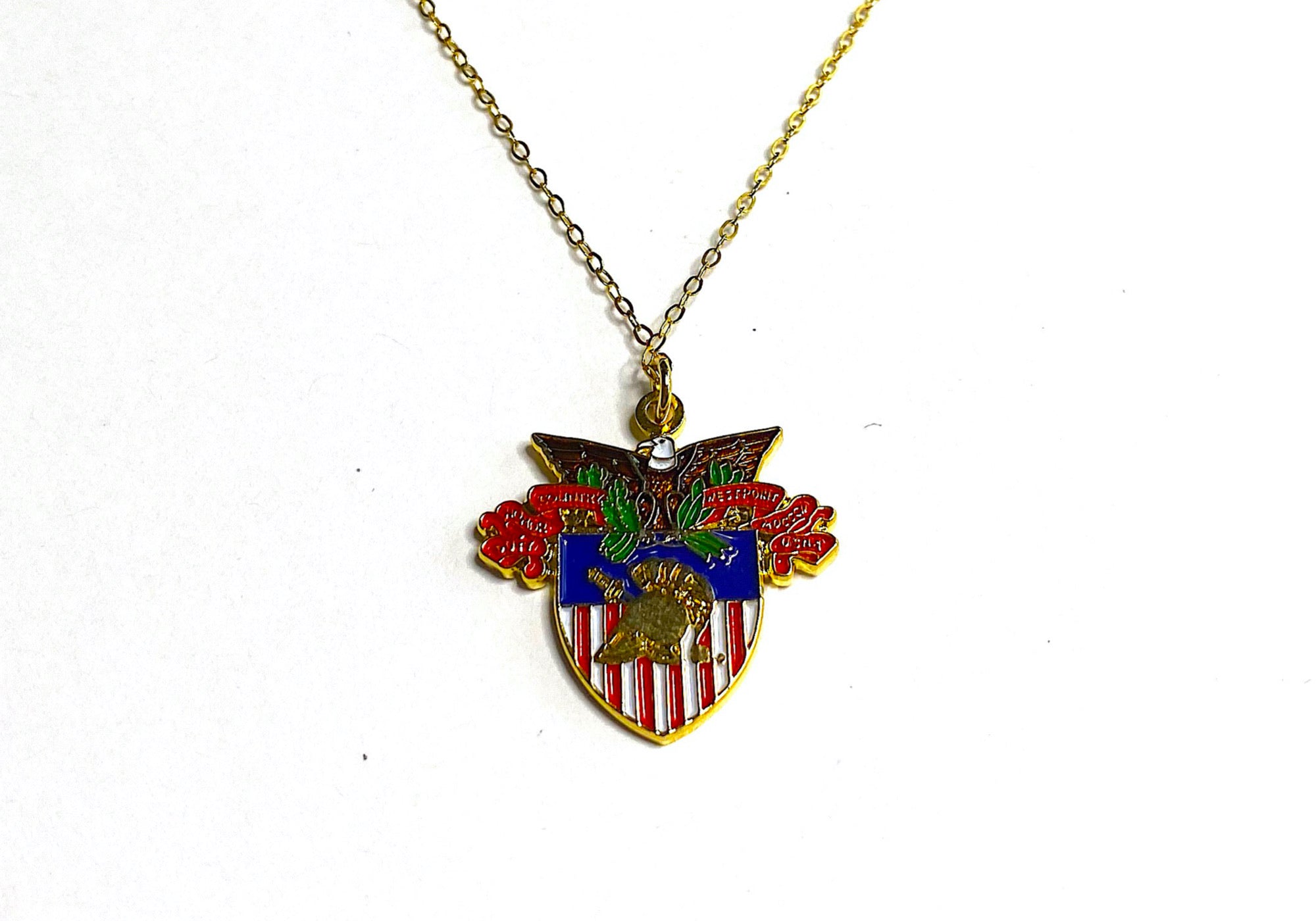 USMA Large Crest Charm Necklace