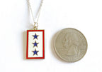 Blue Star (3 Star) Charm Necklace