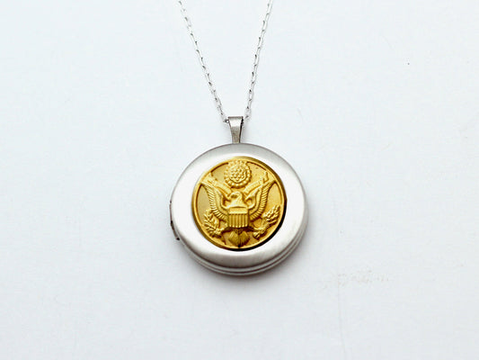 Legacy Collection | Button Silver Locket Necklace