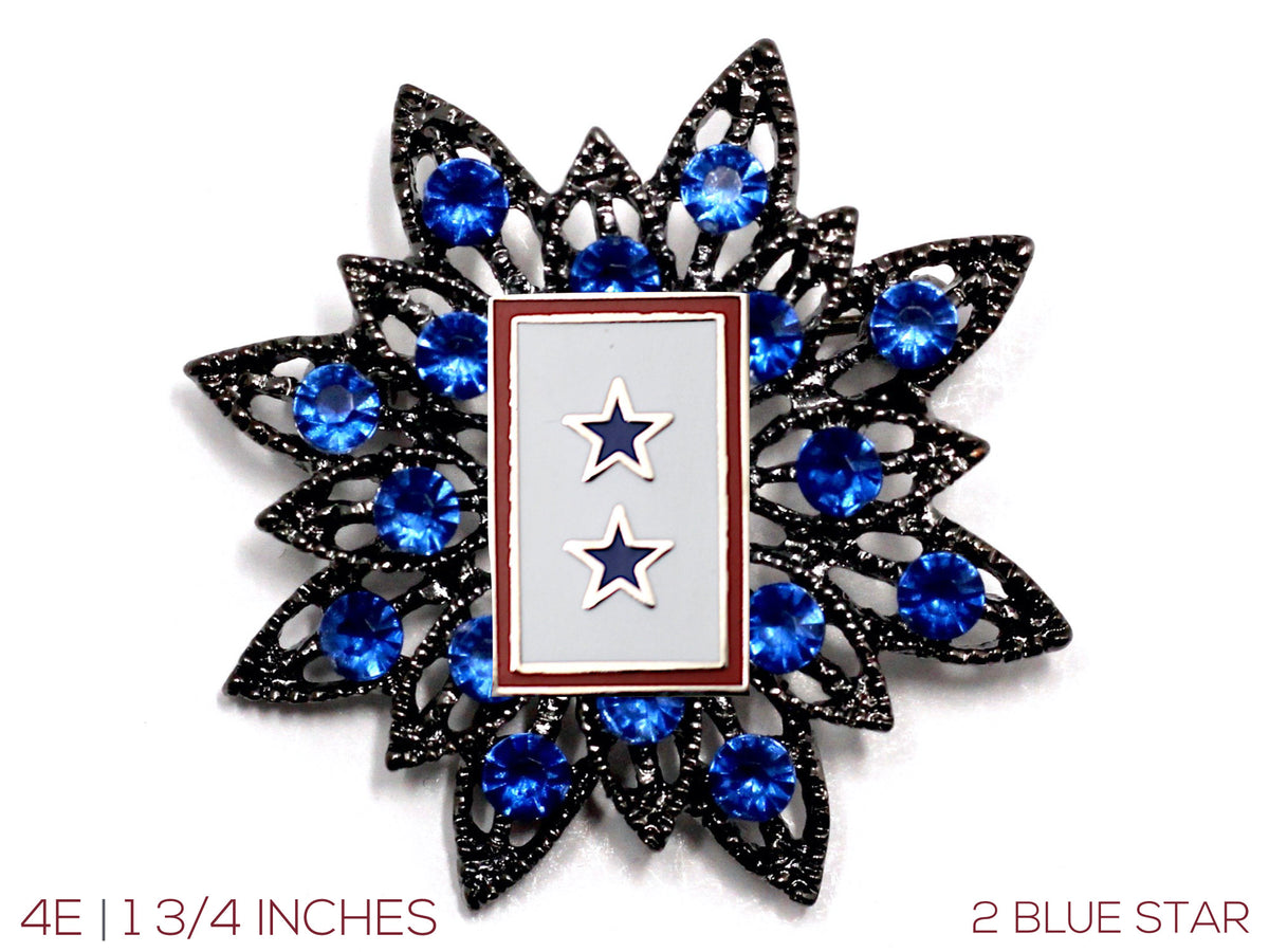 Blue Star Banner Brooch 4E