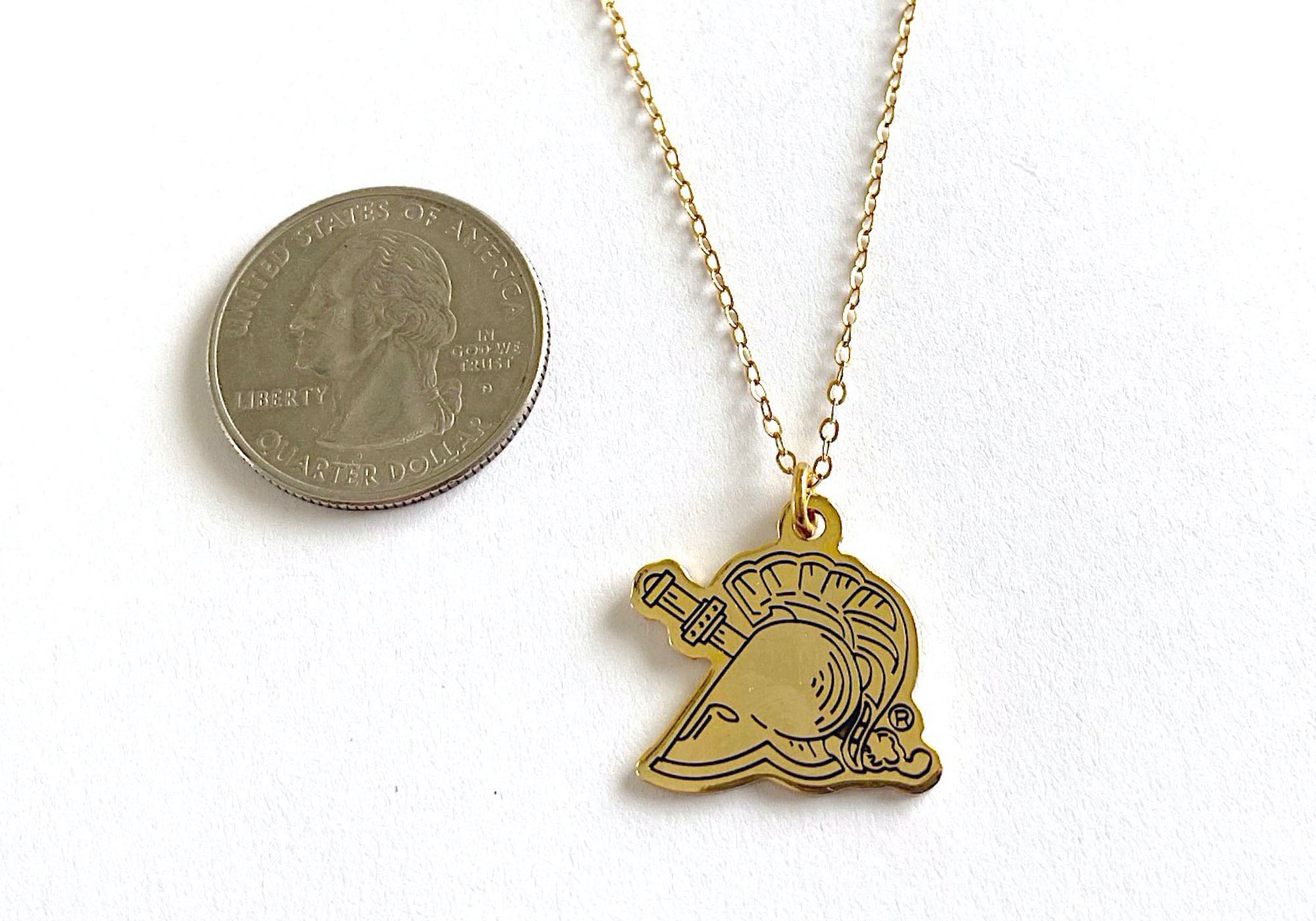 USMA Gold Athena Helmet Charm