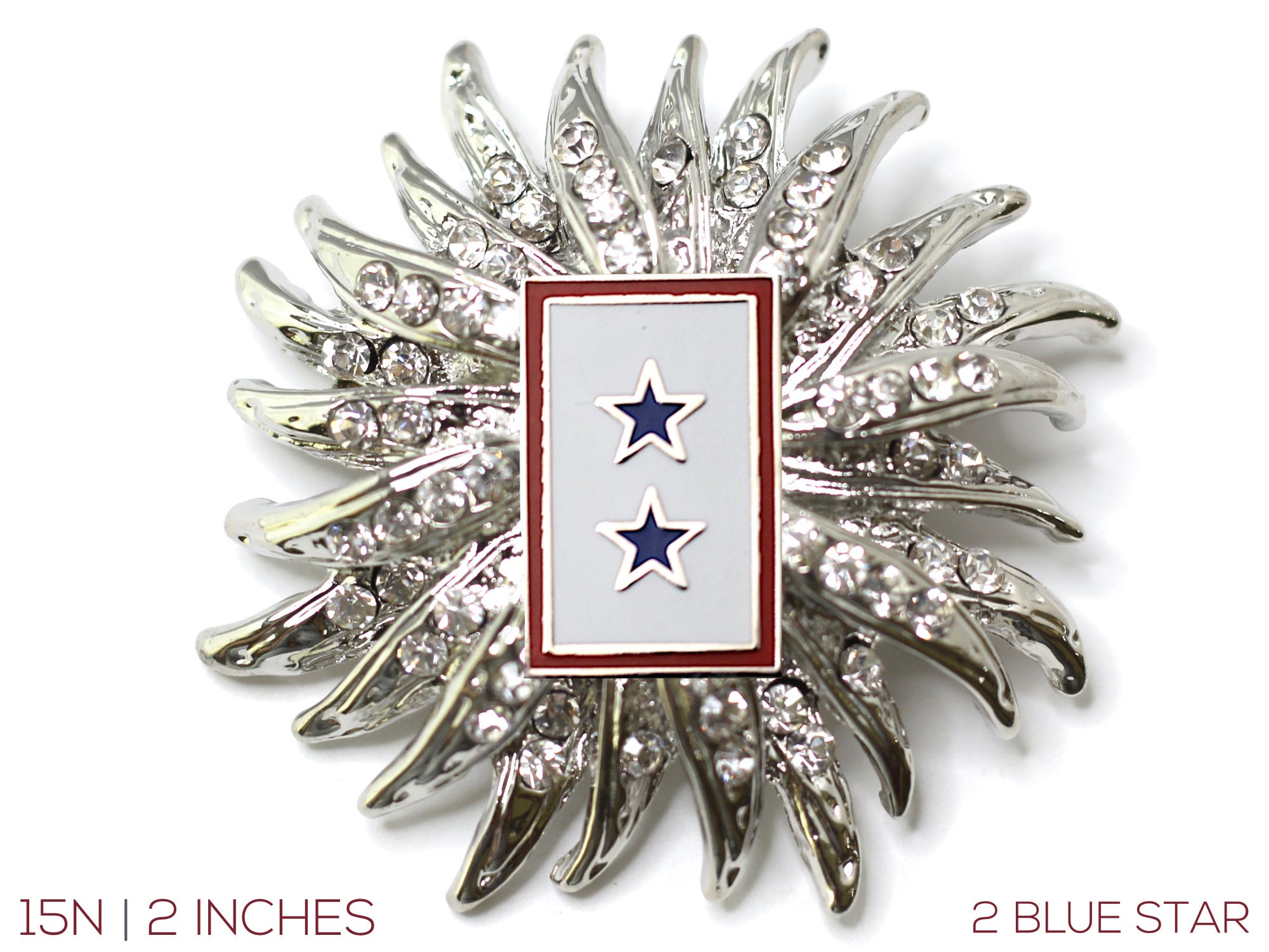 Blue Star Banner Brooch 15N