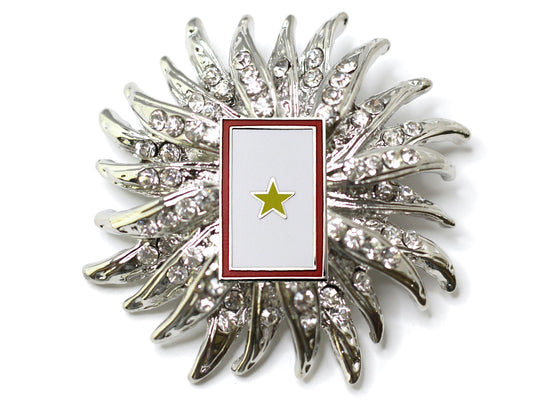 Gold Star Banner Brooch 15N