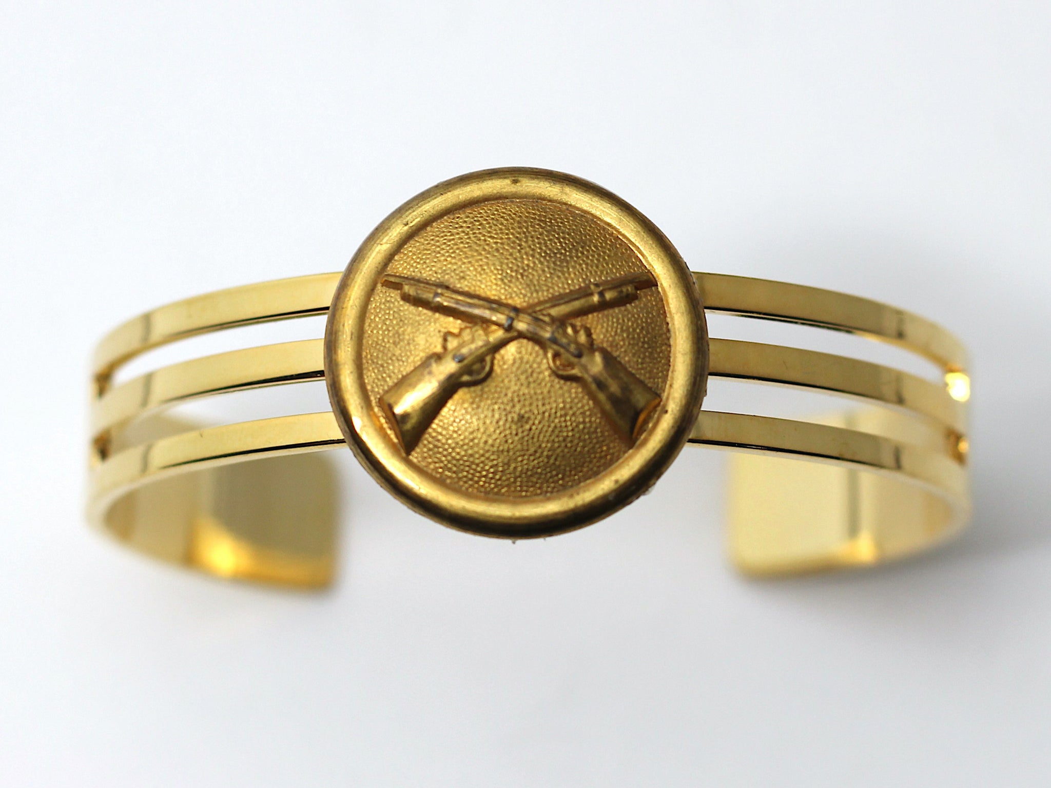 1870's Indian War Infantry Insignia on Cuff Bracelet
