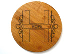Initial and Text Round Cutting Board