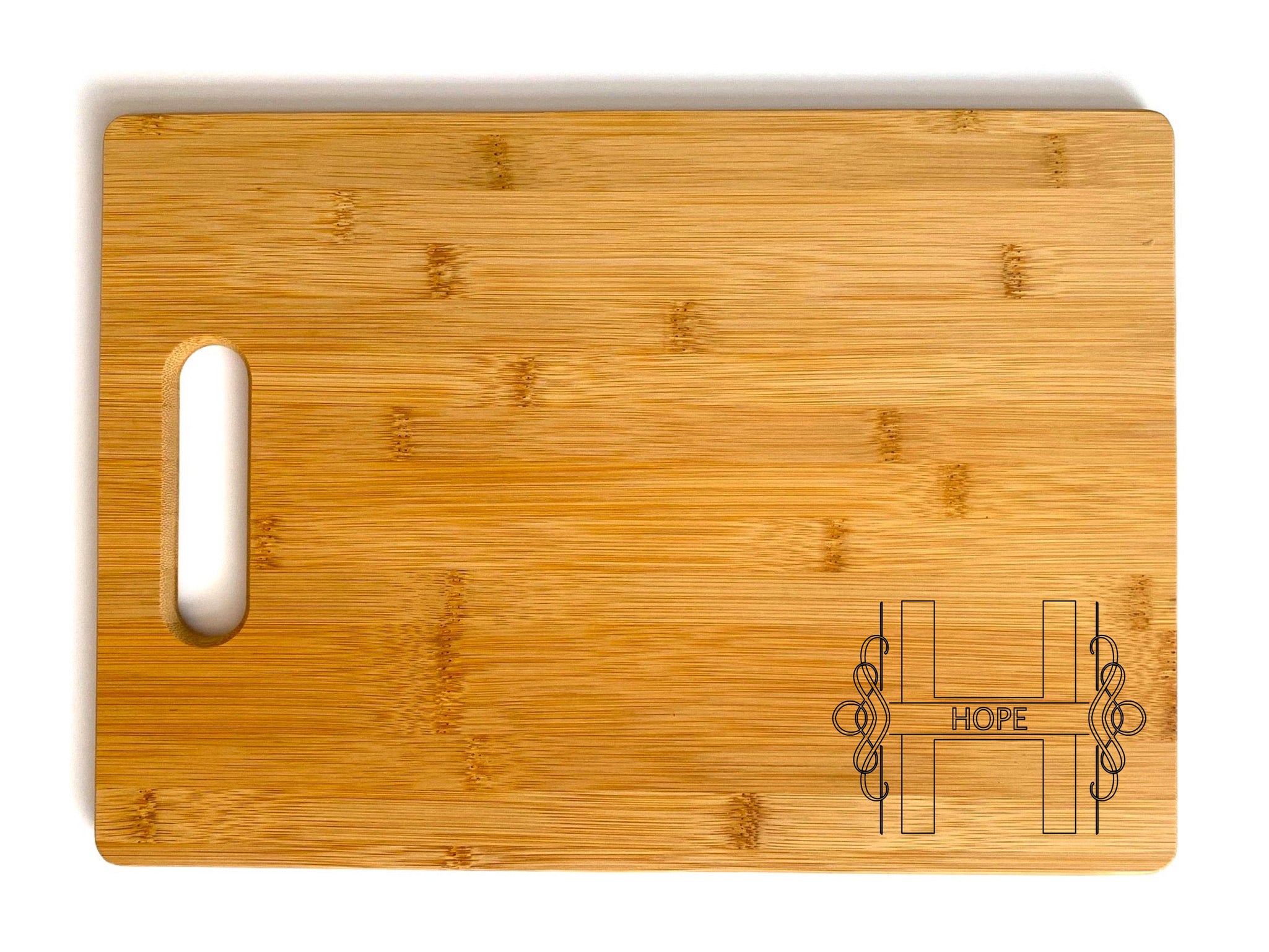 Initial and Text Rectangle Cutting Board