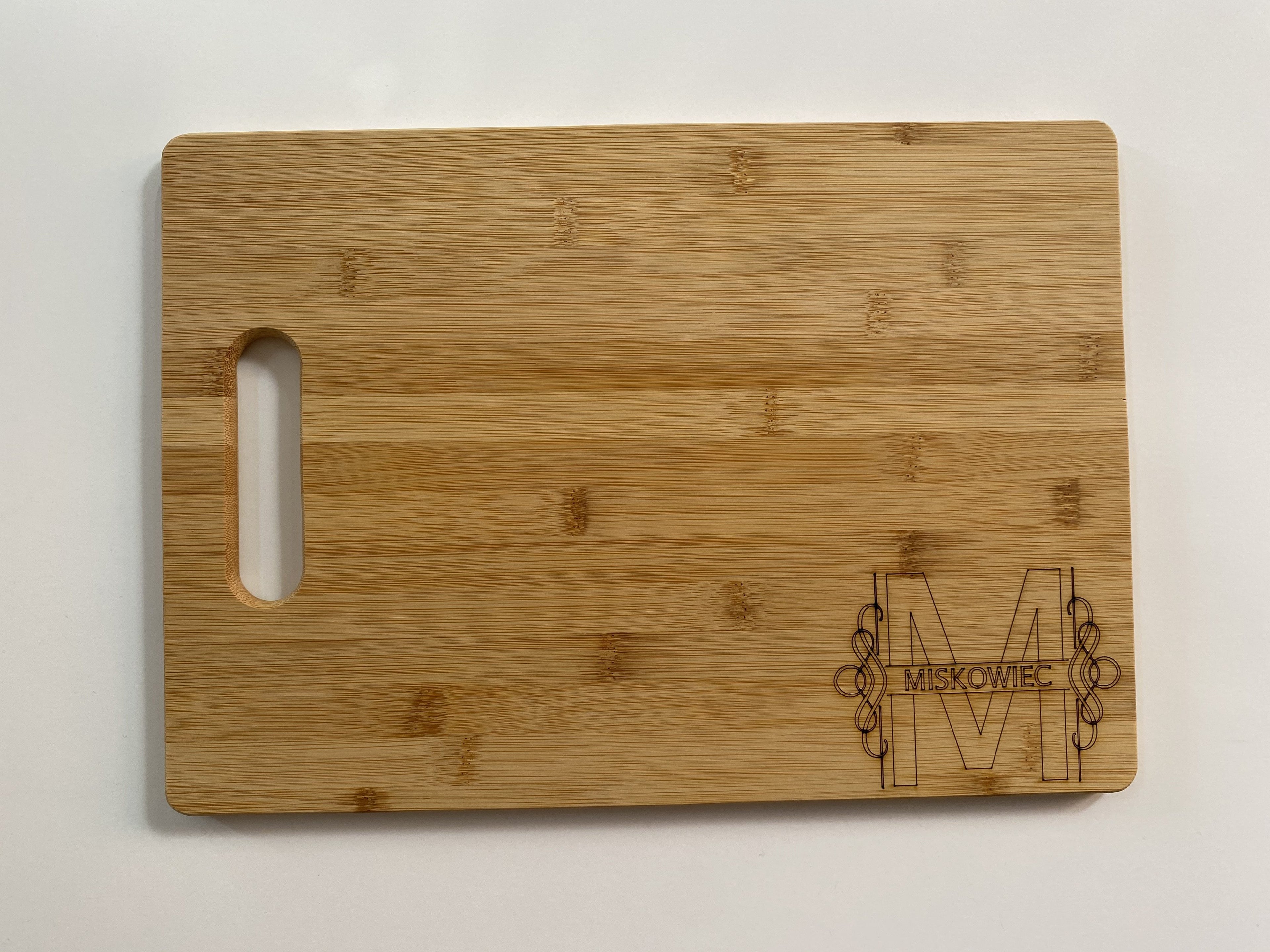 Initial and Text Rectangle Cutting Board