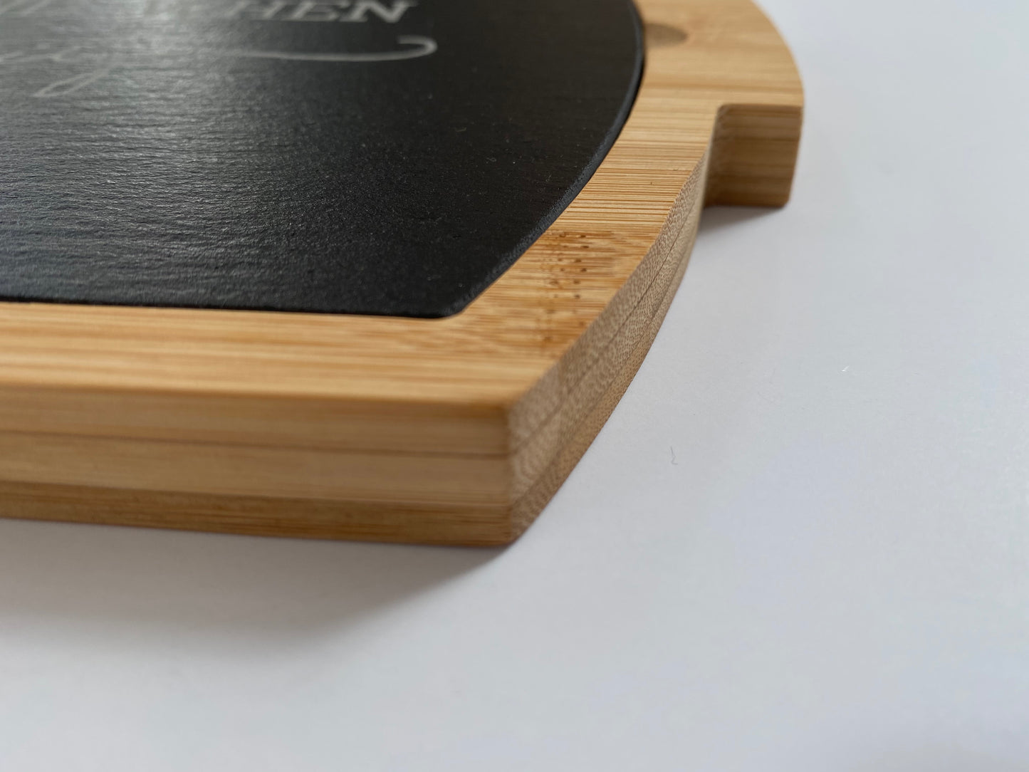 Gather Round Slate and Bamboo Serving Tray