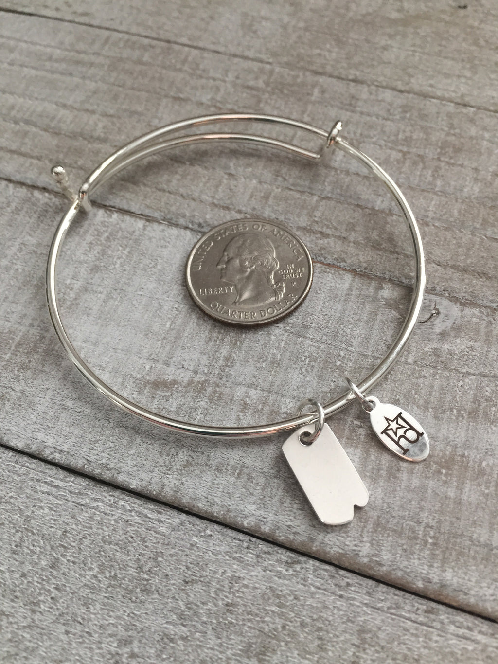 Limited Edition Military Dog Tag Memory Wire Bracelet