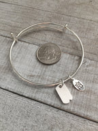 Limited Edition Military Dog Tag Memory Wire Bracelet