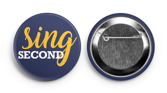 Sing Second Navy Supporter Button