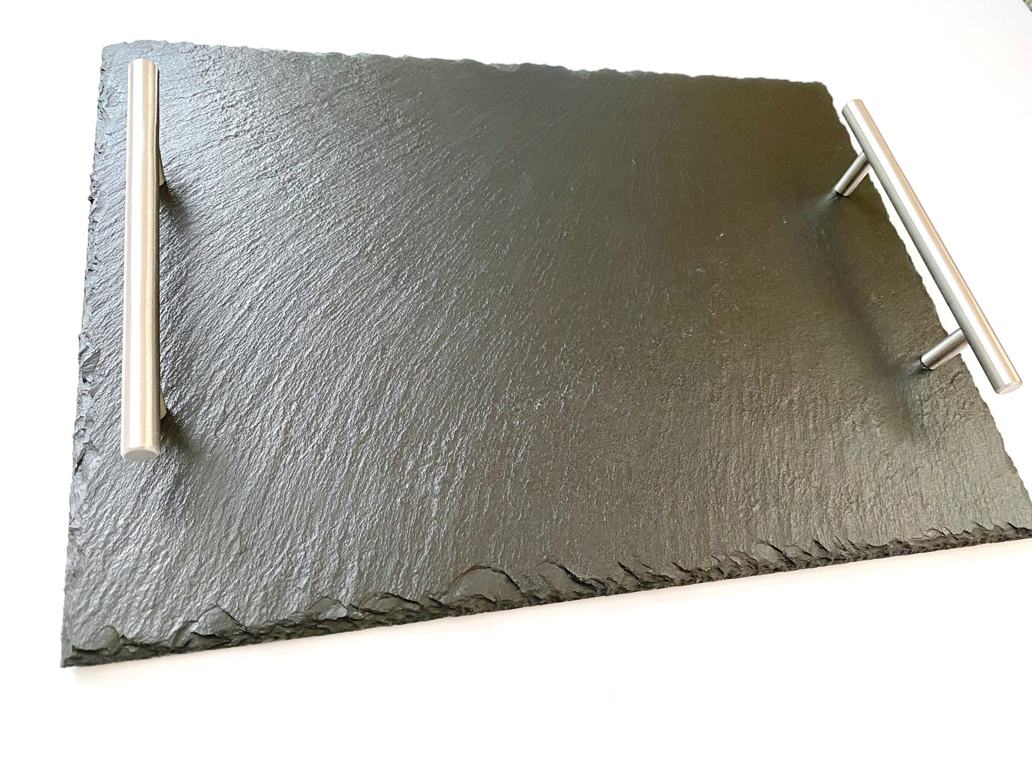 Custom Slate Serving Tray with Handles