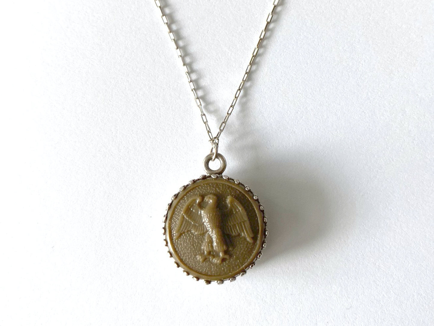 Vintage Women's Army Corps Uniform Button Necklace