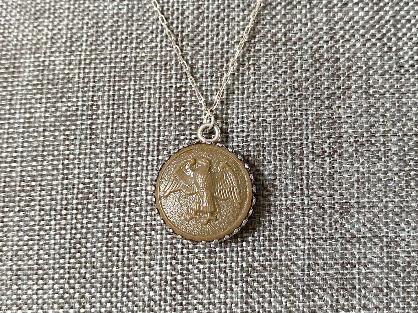 Vintage Women's Army Corps Uniform Button Necklace