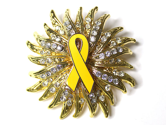 Yellow Ribbon Limited Edition Brooch BR144